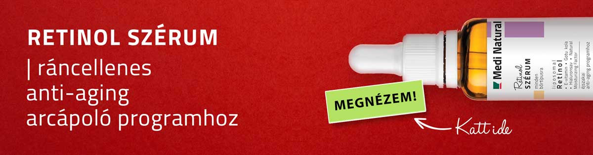 Retinol szérum ráncellenes anti-aging arcápoló programhoz