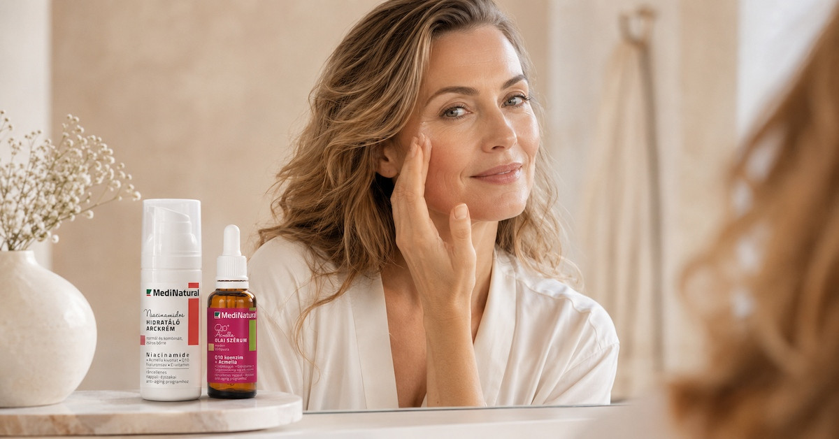 Acmella természetes ránctalanító hatóanyag mimikai ráncokra MediNatural anti-aging rutin