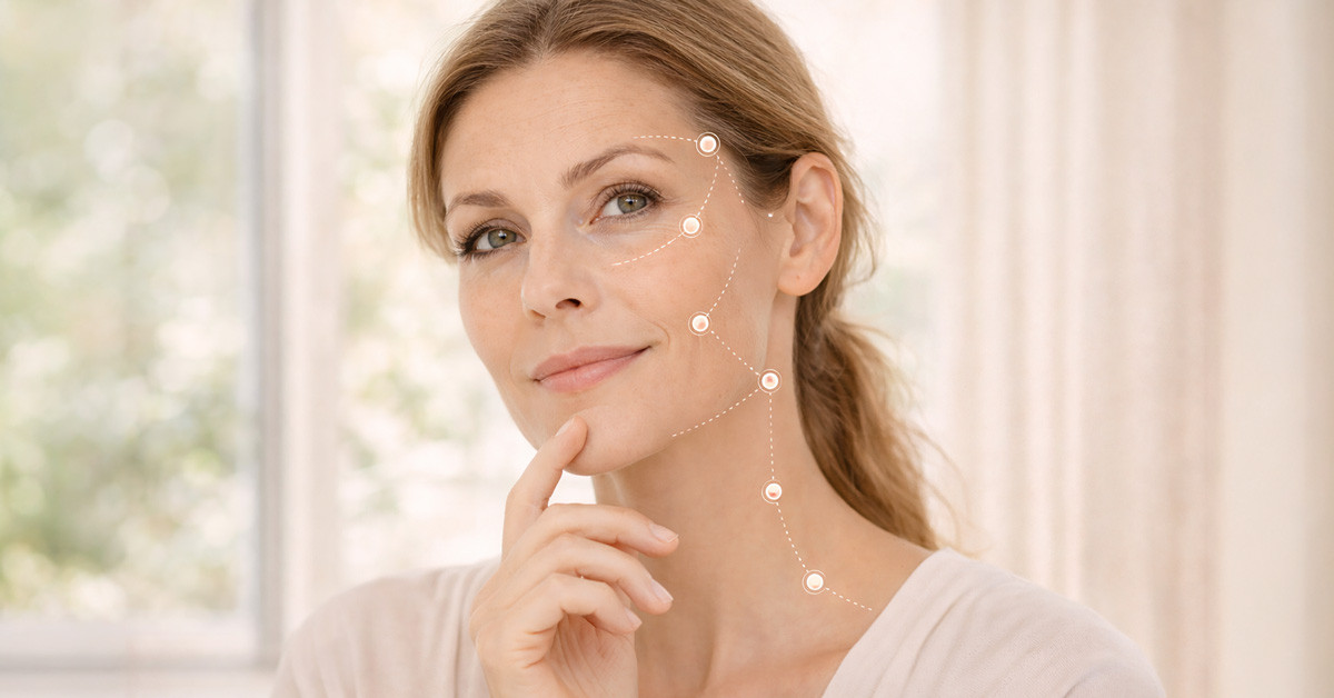 Anti-aging hatóanyagok sorrendjének szemléltetése 45 év felett, edukatív környezetben