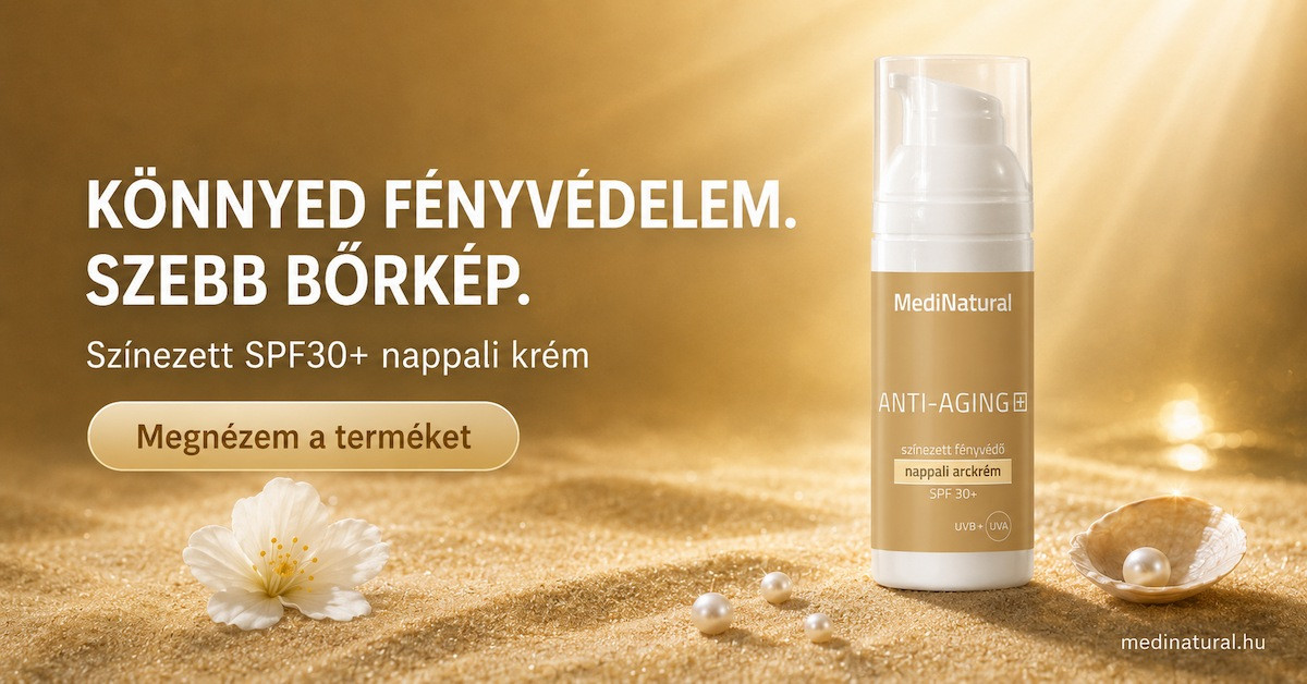Anti-aging+ Színezett Fényvédő Nappali Krém SPF30+ – könnyed fényvédelem, szebb bőrkép