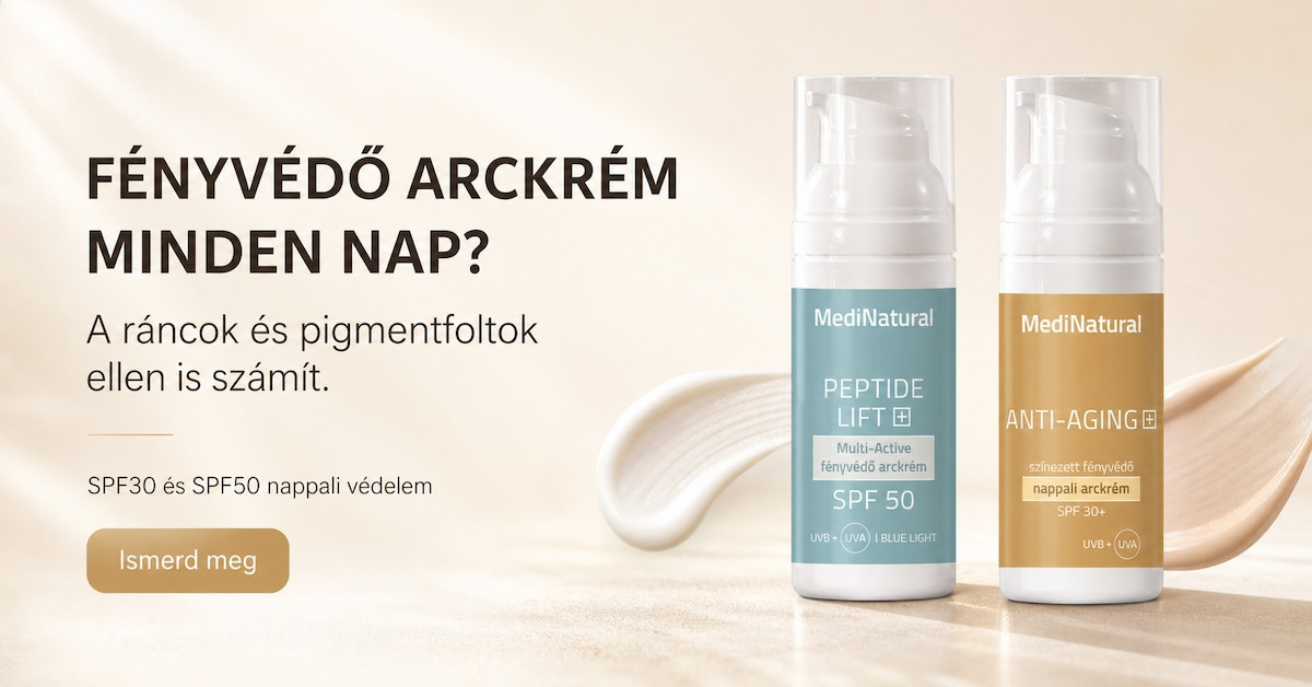 Fényvédő arckrém mindennapi használatra SPF30 és SPF50 nappali védelemmel