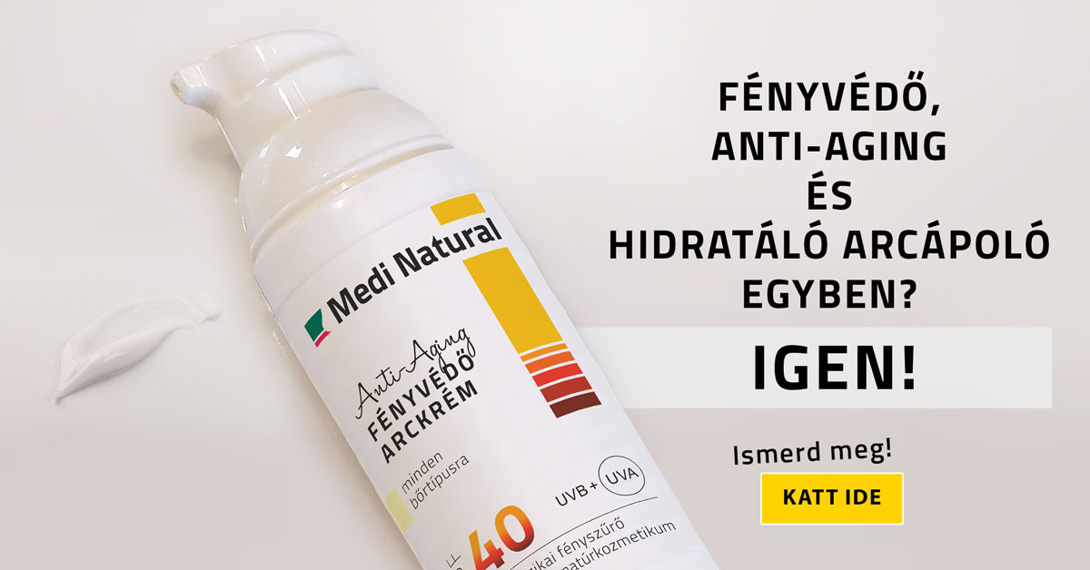 Anti-aging fizikai fényvédő arckrém, védelmezi az arcbőrt az UVA és UVB sugárzás ellen.