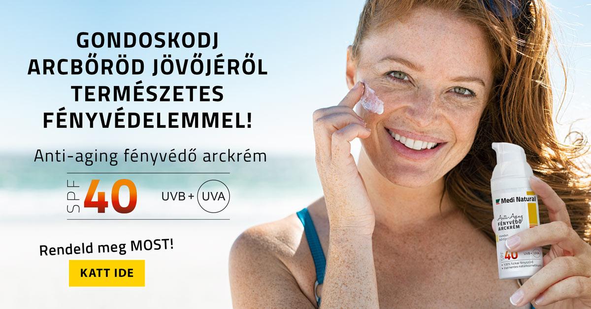 természetes és biztonságos fényvédő arckrém