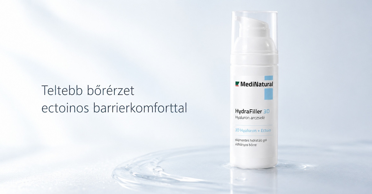 MediNatural HydraFiller 3D Hyaluron Arczselé ectoinnal vízhiányos bőrre
