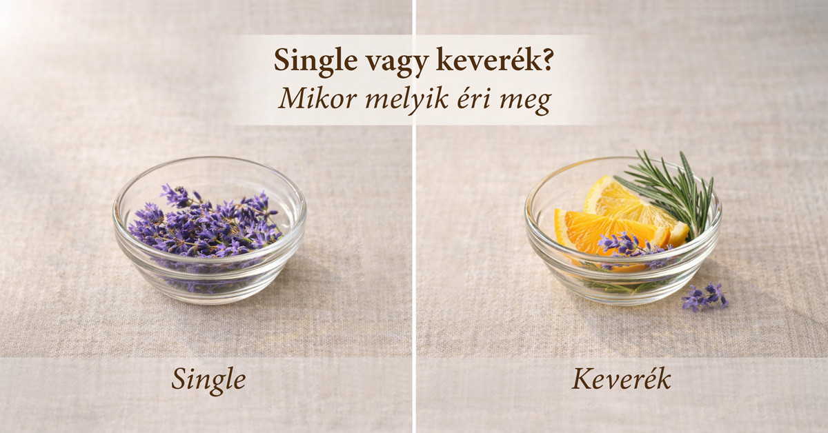 Single illóolaj és illóolaj keverék összehasonlítás – gyors választási segítség