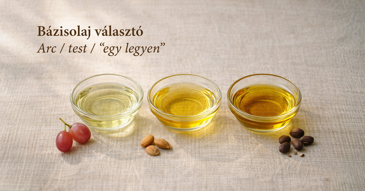 Bázisolajok illóolajhoz – arcra és testre való választás, kíméletes keveréshez.