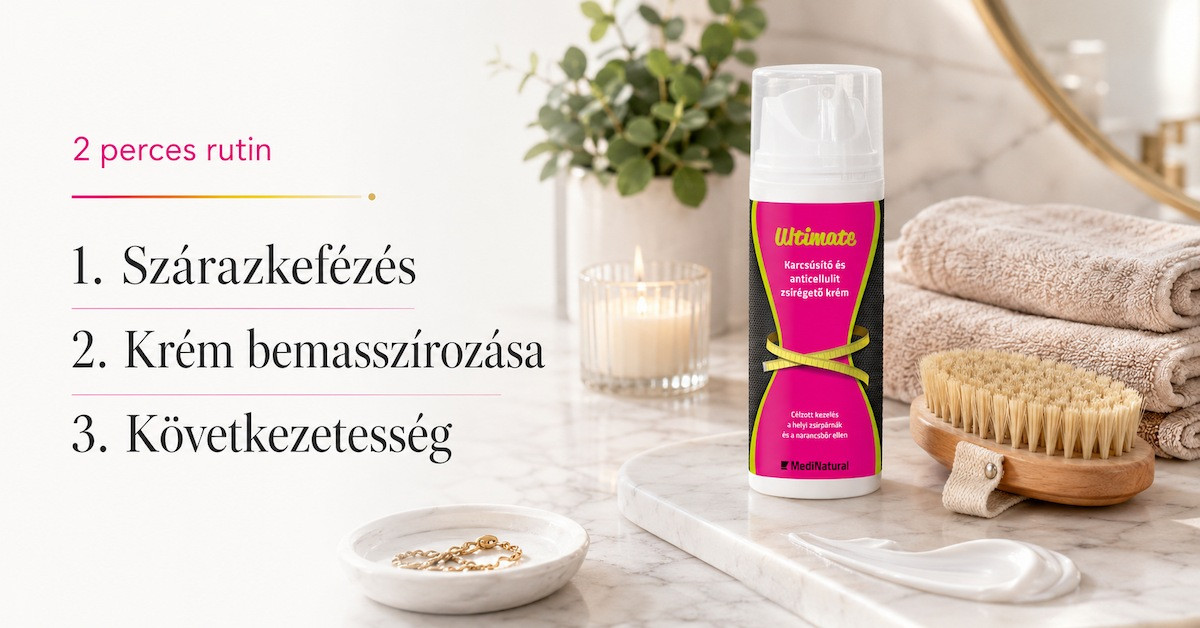 2 perces narancsbőr elleni rutin Ultimate krémmel és szárazkefézéssel