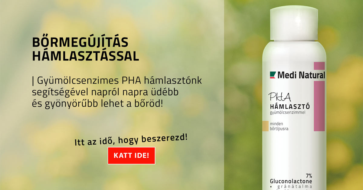 Bőrmegújító natúrkozmetikum - MediNatural gyümölcsenzimes PHA hámlasztó