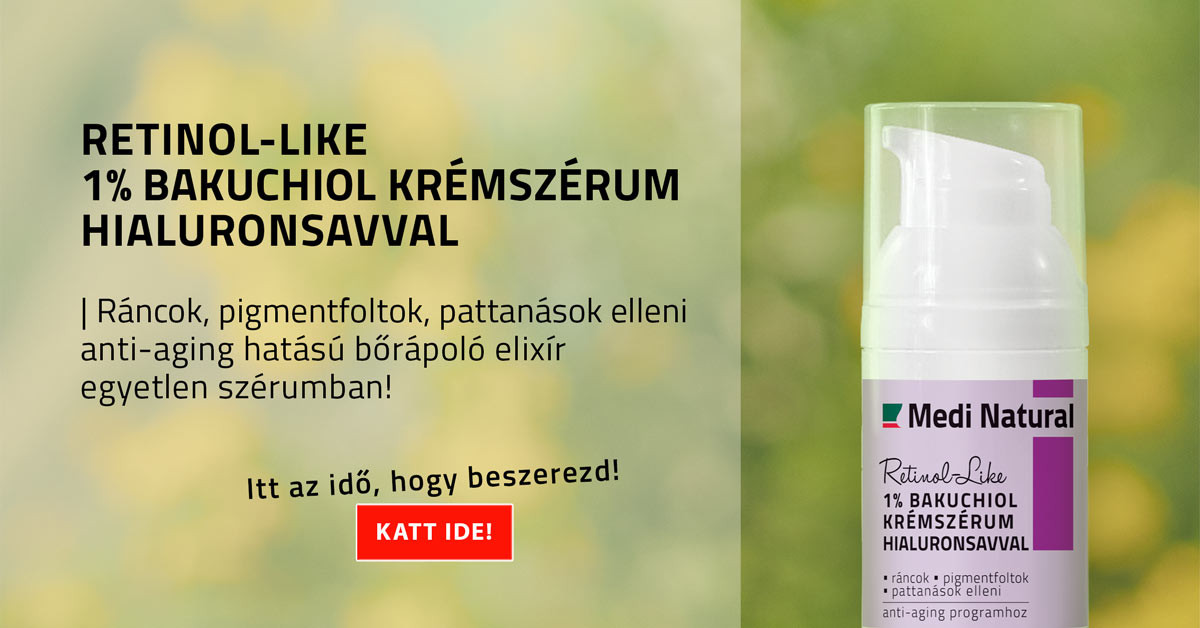 Minősített natúrkozmetikum | Retinol Like | Bakuchiol krémszérum hialuronsavval
