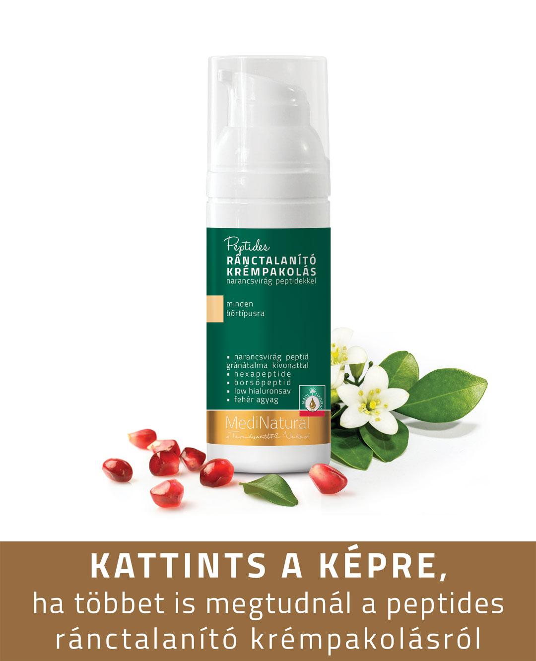 Peptides ránctalanító krémpakolás narancsvirág peptidekkel