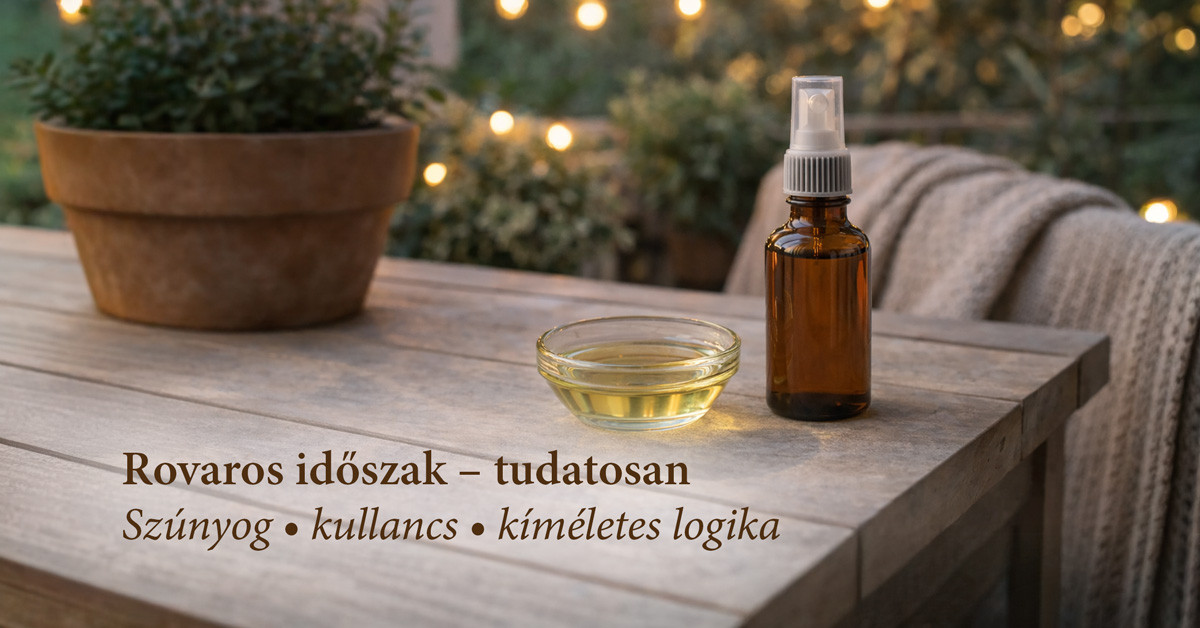 Rovaros időszakban illóolajok tudatos használata – kíméletes, követhető alapok.
