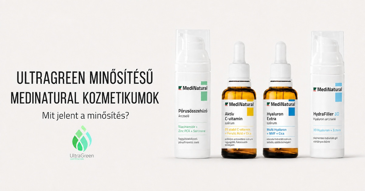 UltraGreen minősítésű MediNatural kozmetikumok – válogatás a minősített termékekből