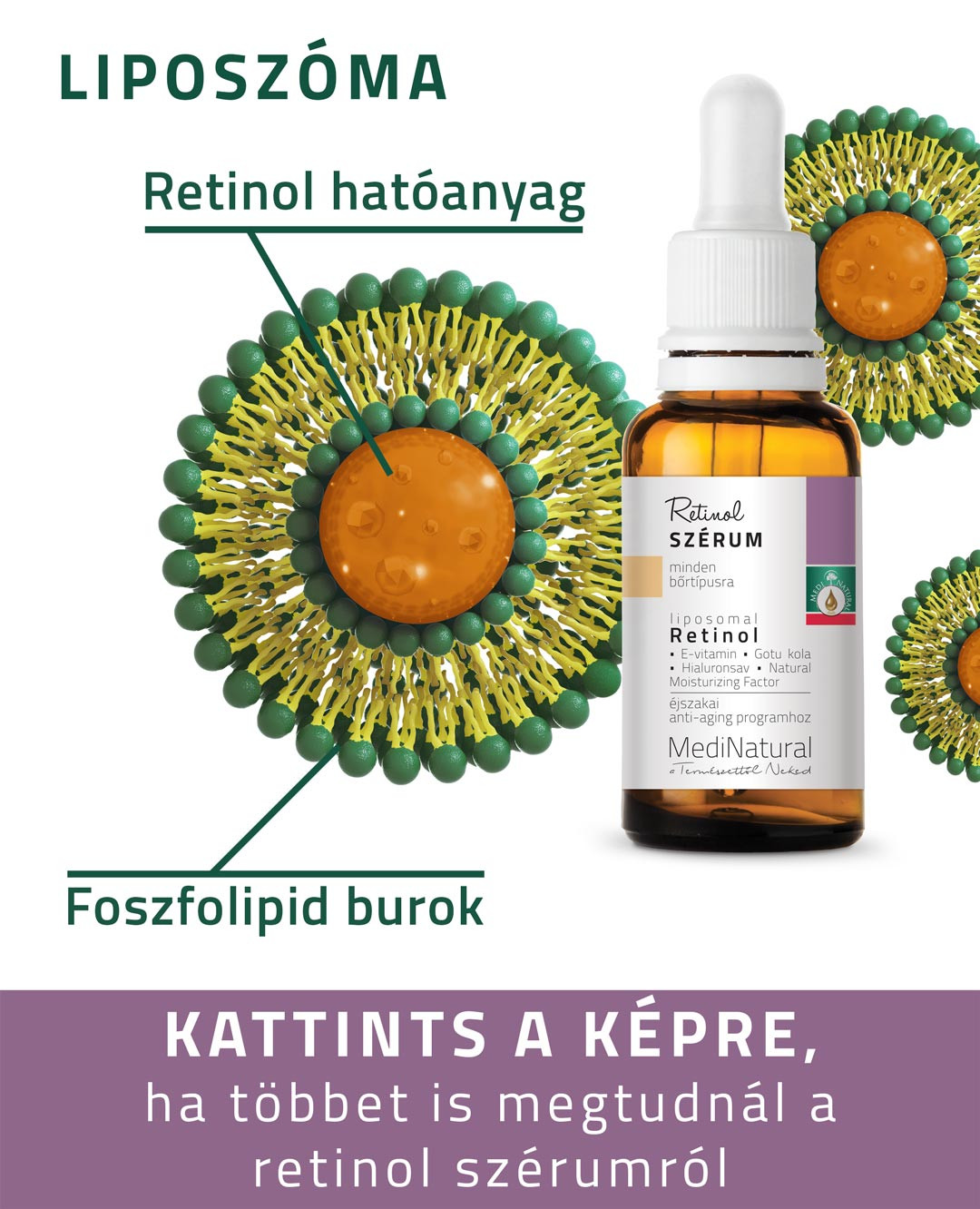Liposzómás retinol szérum-stabil