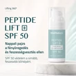 Kép 3/5 - PEPTIDE LIFT+ SPF 50 nappali anti-aging fényvédő arckrém SPF 50 védelemmel a simább feszesebb bőrkép támogatására
