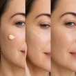 Kép 2/4 - PEPTIDE LIFT+ SPF 50 arcon eldolgozva, nem fehéredő textúra bemutatása