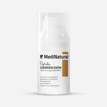 MediNatural Peptides szemránckrém pumpás kiszerelésben, világos háttéren