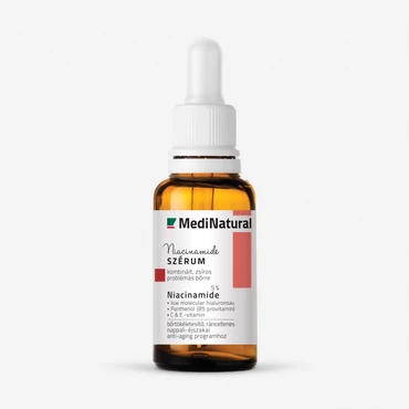 MediNatural Niacinamide Szérum 5% – bőrtökéletesítő, ráncellenes
