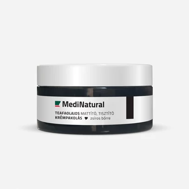 MediNatural Teafaolajos mattító, tisztító krémpakolás zsíros bőrre