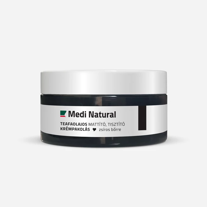Teafaolajos mattító, tisztító krémpakolás zsíros bőrre