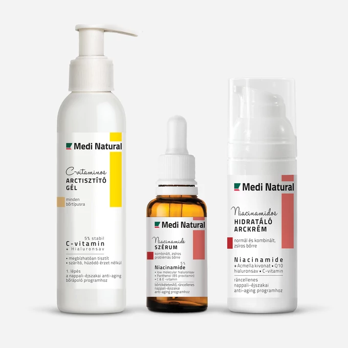 Niacinamidos bőrtökéletesítő arcápoló csomag