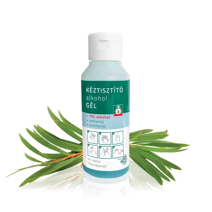 Teafaolajos kéztisztító gél 70%-os alkoholtartalommal