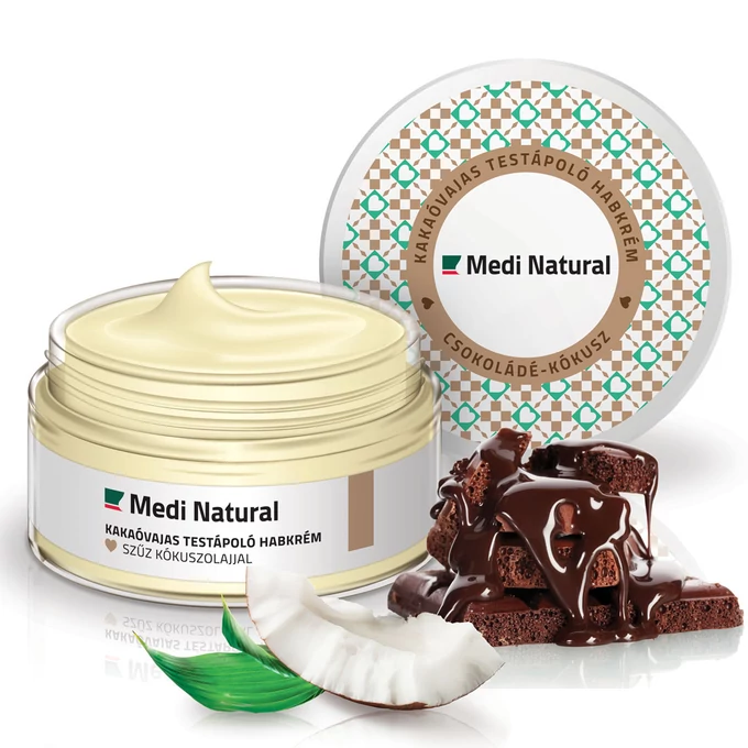 Kakaóvajas testápoló habkrém szűz kókuszolajjal