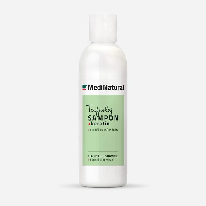 MediNatural Teafaolaj sampon keratinnal 250 ml – normál és zsíros hajra