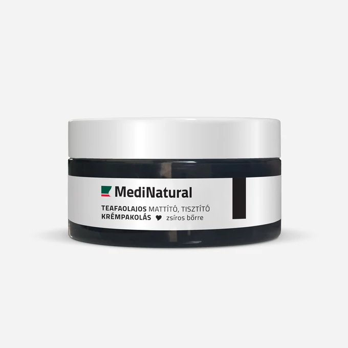 MediNatural Teafaolajos mattító, tisztító krémpakolás zsíros bőrre