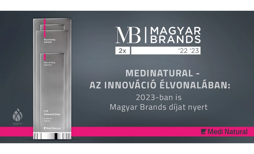 MediNatural - Az innováció élvonalában: 2023-ban is Magyar Brands díjat nyert 
