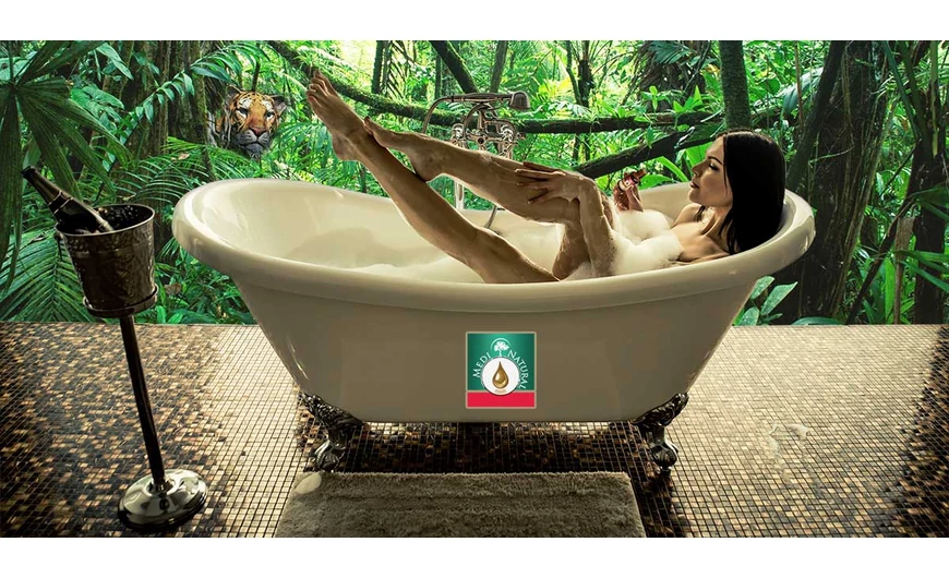 Stresszűző aromafürdő egy mesés illóolaj keverékkel.