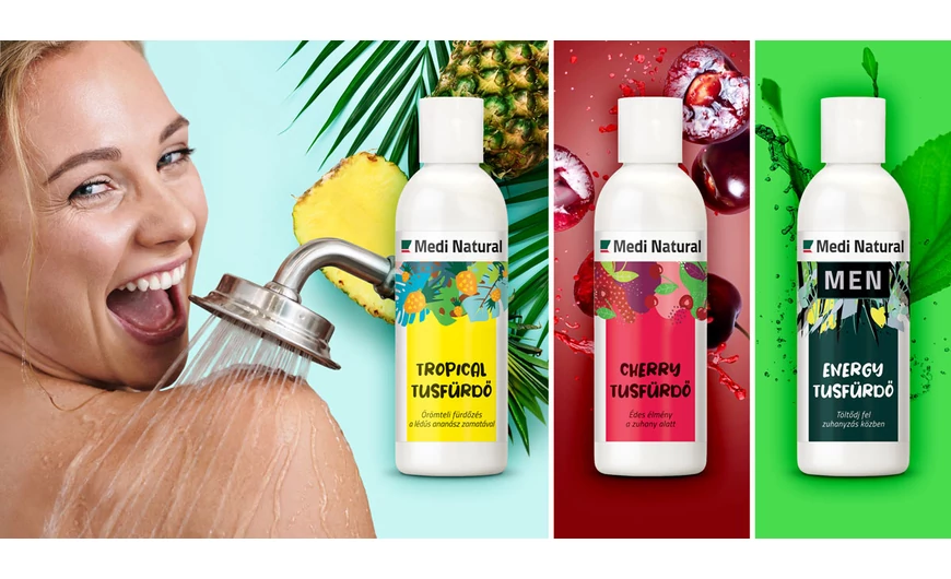 Ajándékozd meg a bőrödet az Új  MediNatural Tusfürdőkkel!