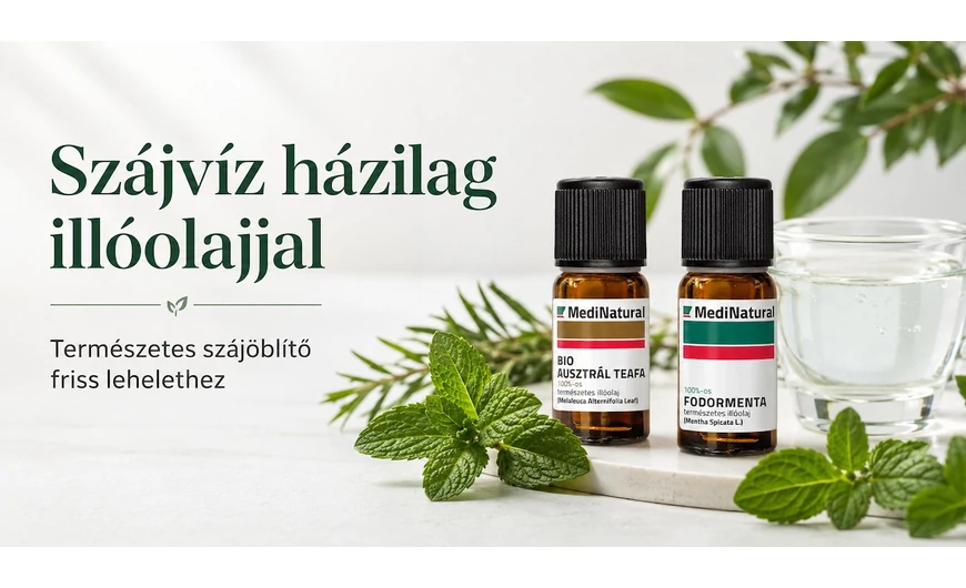 Szájvíz házilag illóolajjal: természetes szájöblítő friss lehelethez